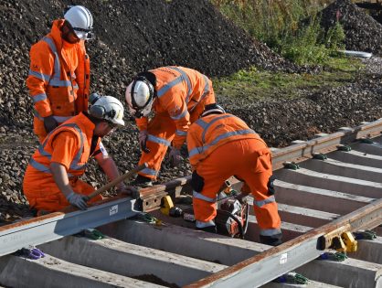 Why A0 drawings are commonly printed and used for construction on the UK rail network